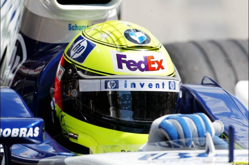 Ralf Schumacher, BMW-Williams, Spanish GP, Friday May 7th, 2004.