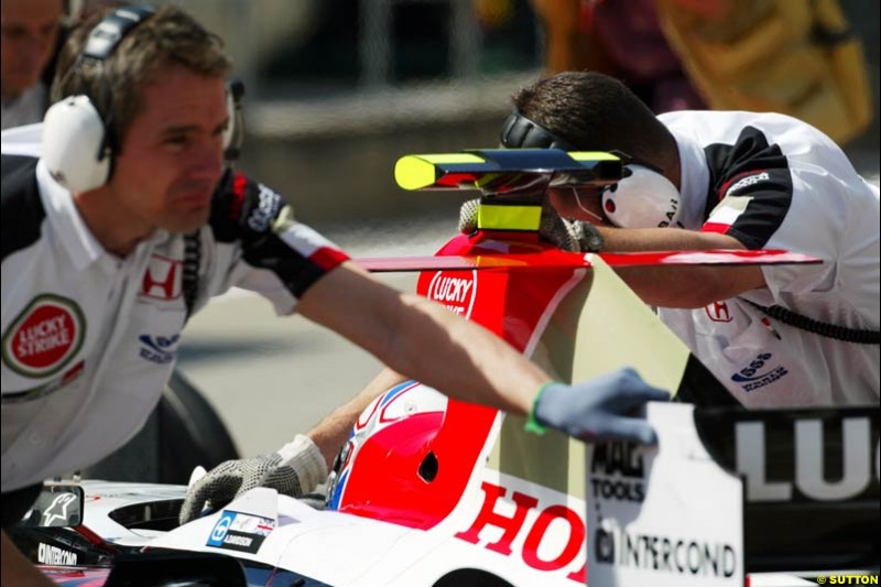 BAR-Honda,  Spanish GP, Friday May 7th, 2004.