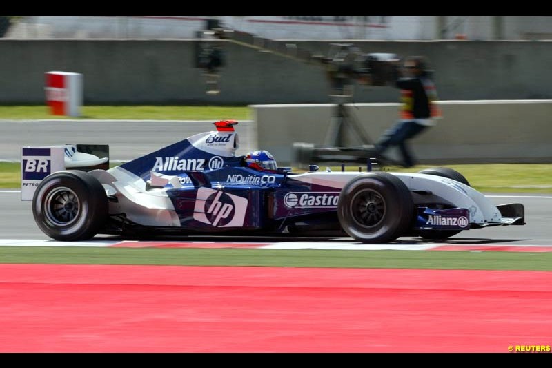 Juan Pablo Montoya, BMW-Williams, Spanish GP, Friday May 7th, 2004.