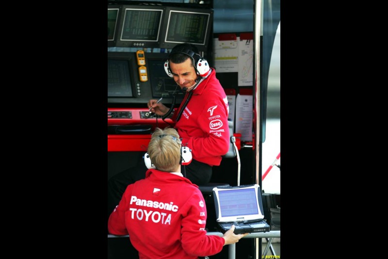 Agne Pasquali, Toyota,  Spanish GP, Friday May 7th, 2004.