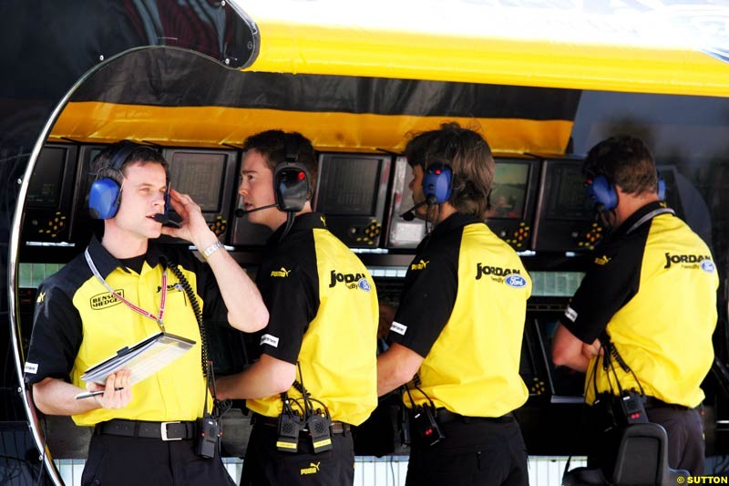 Jordan, Spanish GP, Friday May 7th, 2004.