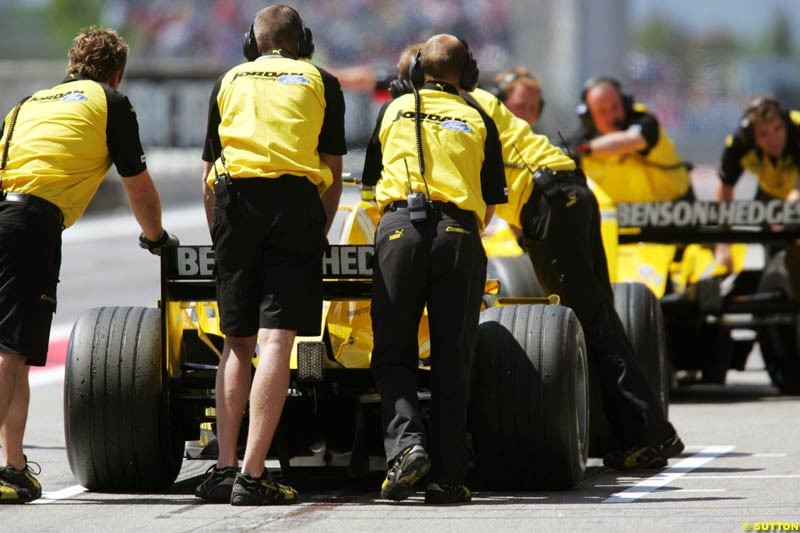 Jordan, Spanish GP, Friday May 7th, 2004.