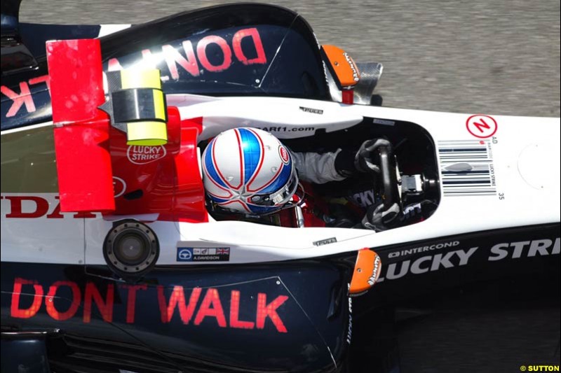 Anthony Davidson, BAR-Honda, Spanish GP, Friday May 7th, 2004.