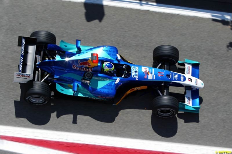 Giancarlo Fisichella, Sauber-Petronas,  Spanish GP Friday Practice, May 7th, 2004.