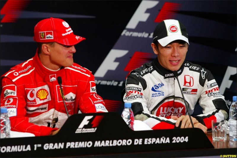 The Post Qualifying Press Conference. Spanish Grand Prix Saturday. Circuit de Catalunya. Barcelona, Spain. May 8th 2004.