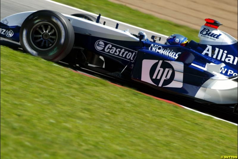 Juan Pablo Montoya, BMW-Williams, Spanish GP, Saturday May 8th, 2004.