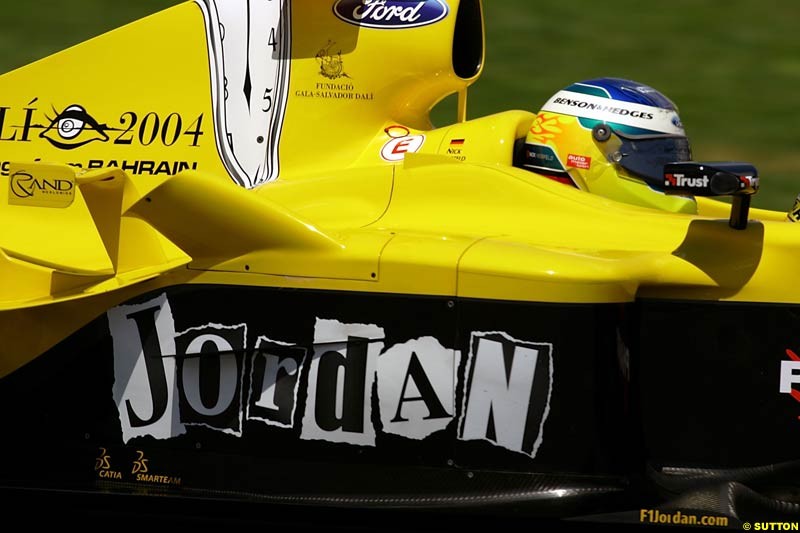 Nick Heidfeld, Jordan-Ford, Spanish GP, Saturday May 8th, 2004.