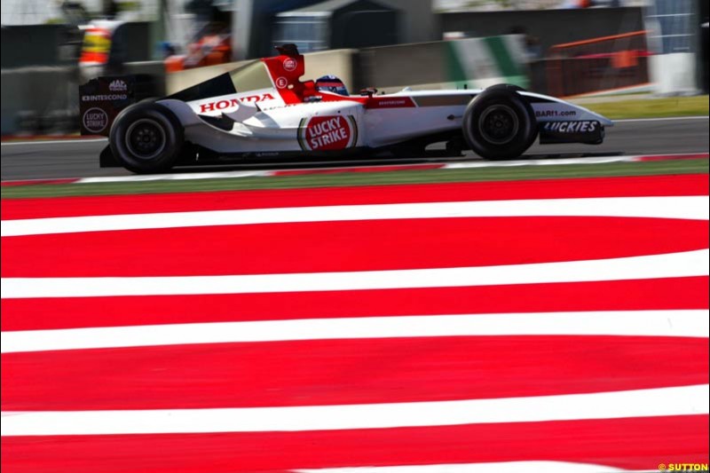 Takuma Sato, BAR-Honda, Spanish GP, Saturday May 8th, 2004.
