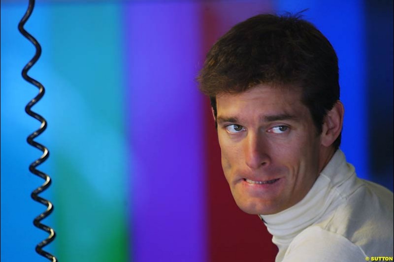 Mark Webber, Jaguar, Spanish GP, Saturday May 8th, 2004.