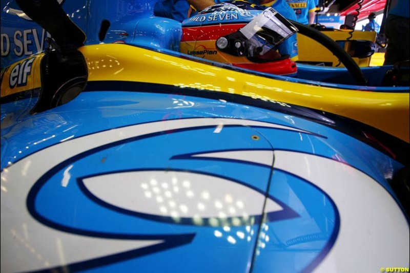 Fernando Alonso, Renault, Spanish GP, Saturday May 8th, 2004.