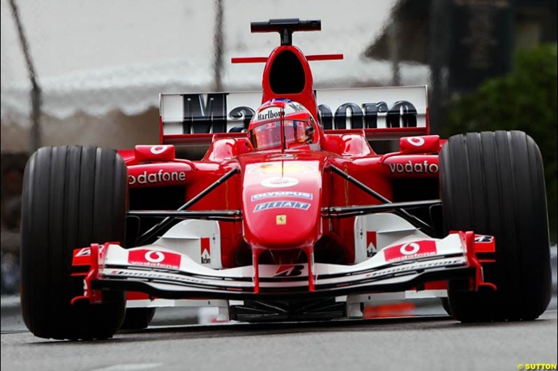 Rubens Barrichello, Ferrari,  Monaco GP, Thursday May 20st, 2004.