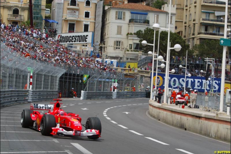 Michael Schumacher, Ferrari,  Monaco GP, Thursday May 20th, 2004.