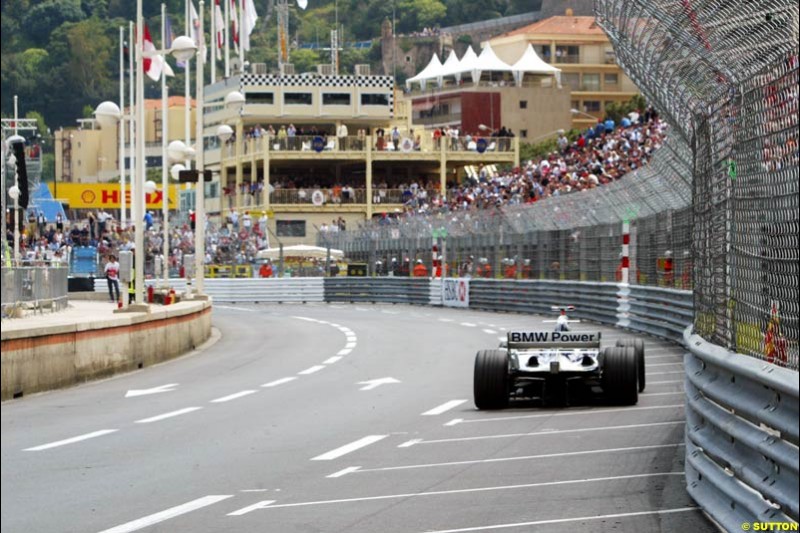 Juan Pablo Montoya, BMW-Williams,  Monaco GP, Thursday May 20th, 2004.