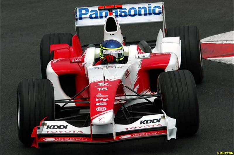 Cristiano da Matta, Toyota, Monaco GP, Thursday May 20th, 2004.
