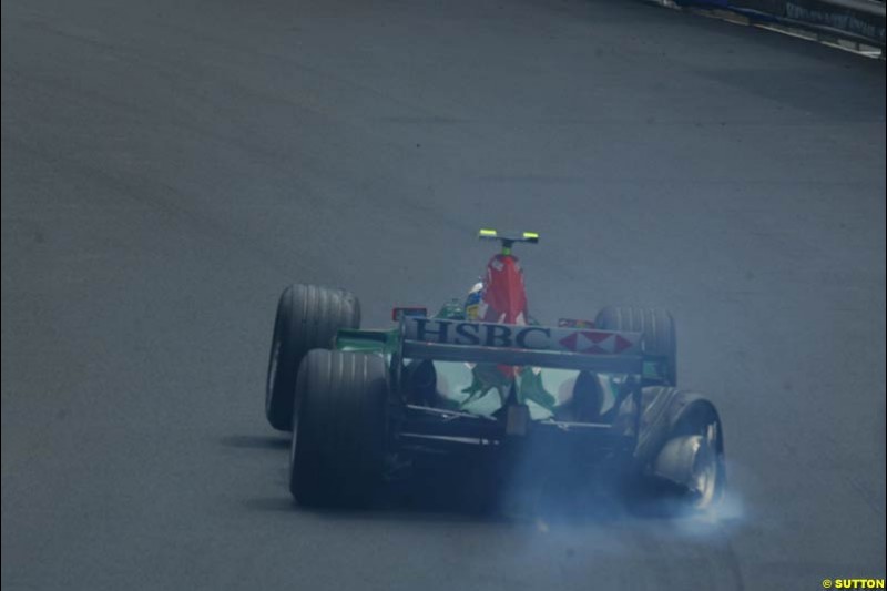 Bjorn Wirdheim, Jaguar, Monaco GP, Thursday May 20th, 2004.