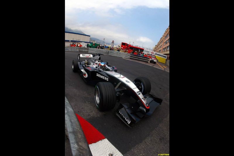 Kimi Raikkonen, Mclaren-Mercedes,  Monaco GP, Thursday May 20th, 2004.