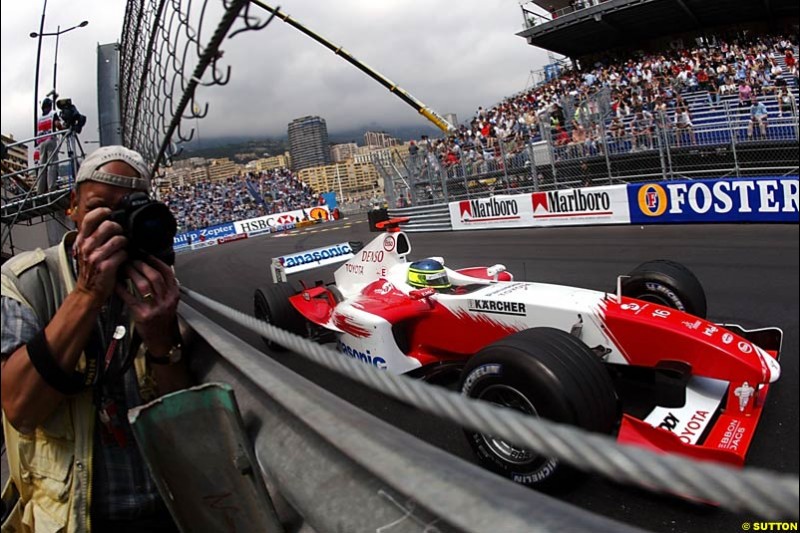 Cristiano da Matta, Toyota,  Monaco GP, Thursday May 20th, 2004.