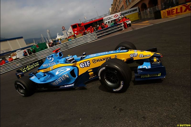 Jarno Trulli, Renault,  Monaco GP, Thursday May 20th, 2004.