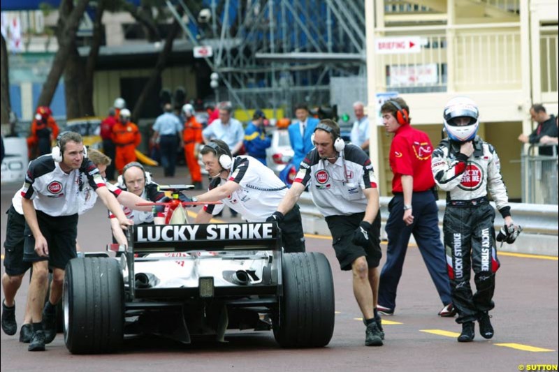 Anthony Davidson, BAR-Honda, Monaco GP, Thursday May 20th, 2004.
