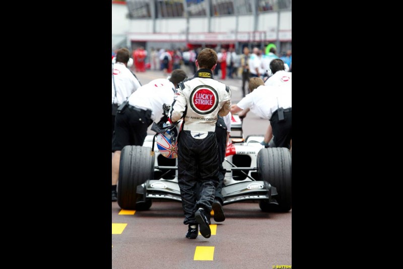 Anthony Davidson, BAR-Honda, Monaco GP, Thursday May 20th, 2004.