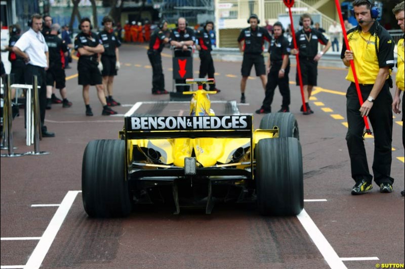 Jordan-Ford, Monaco GP, Thursday May 20th, 2004.