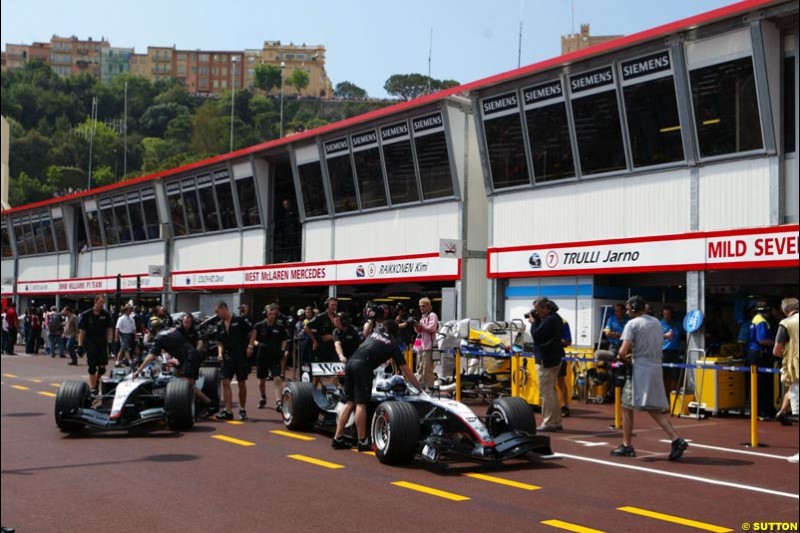 Mclaren-Mercedes, Monaco GP, Thursday May 20th, 2004.