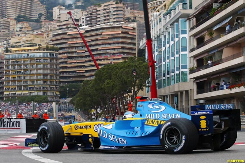 Jarno Trulli, Renault,  Monaco GP, Thursday May 20th, 2004.