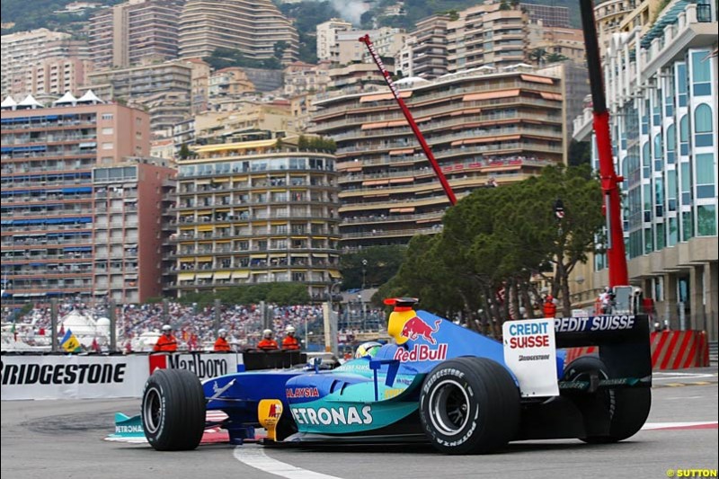 Giancarlo Fisichella, Sauber-Petronas, Monaco GP, Thursday May 20th, 2004.
