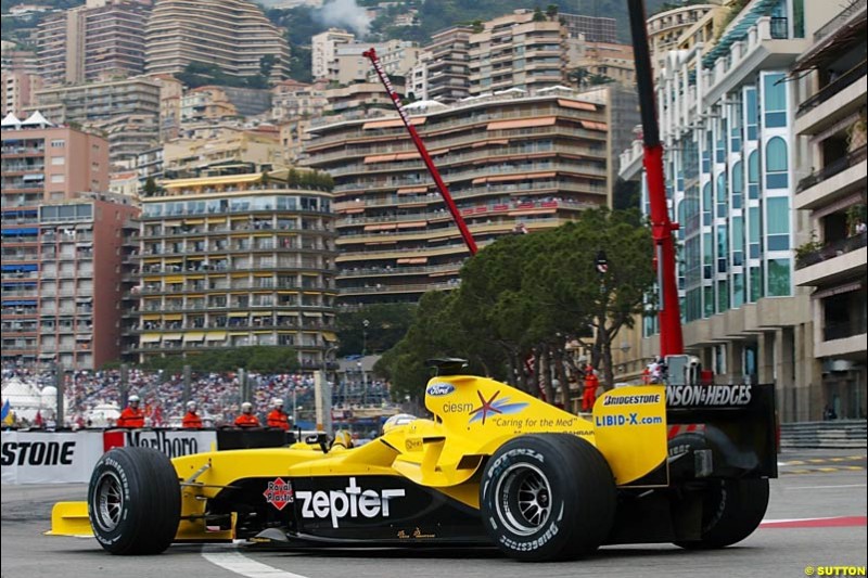 Giorgio Pantano, Jordan-Ford, Monaco GP, Thursday May 20th, 2004.