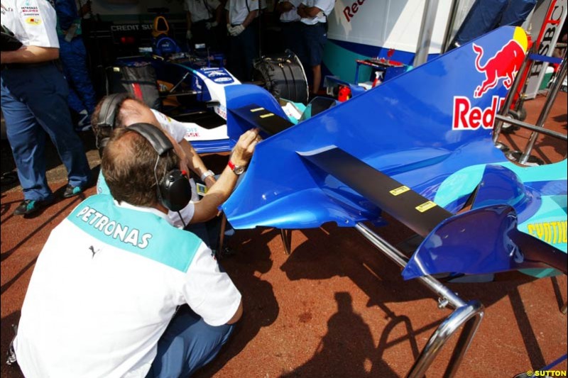 Sauber-Petronas, Monaco GP, Thursday May 20th, 2004.