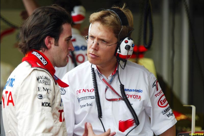 Ricardo Zonta and Ossi Oikarinen Monaco GP, Thursday May 20th, 2004.