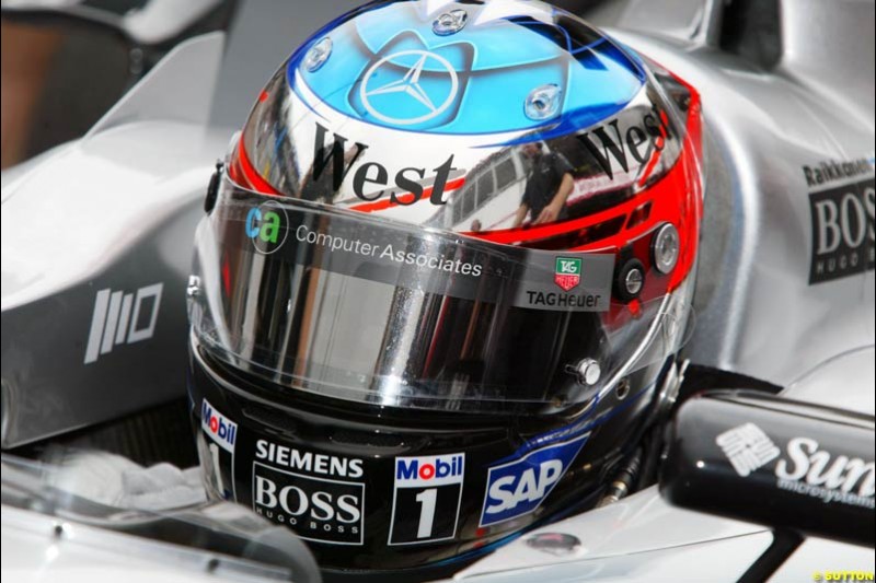 Kimi Raikkonen, Mclaren-Mercedes, Monaco GP, Thursday May 20th, 2004.
