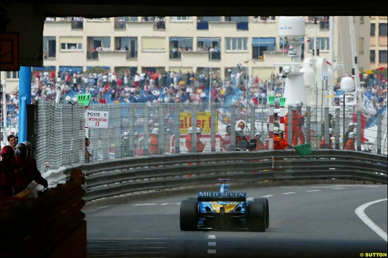 Jarno Trulli, Renault,  Monaco GP, Thursday May 20th, 2004.