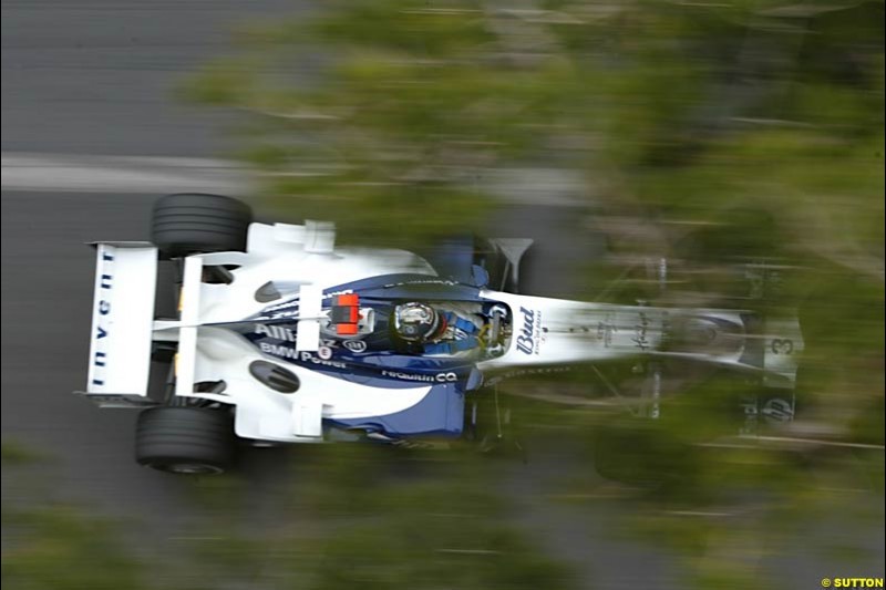 Juan Pablo Montoya, BMW-Williams,  Monaco GP, Thursday May 20th, 2004.