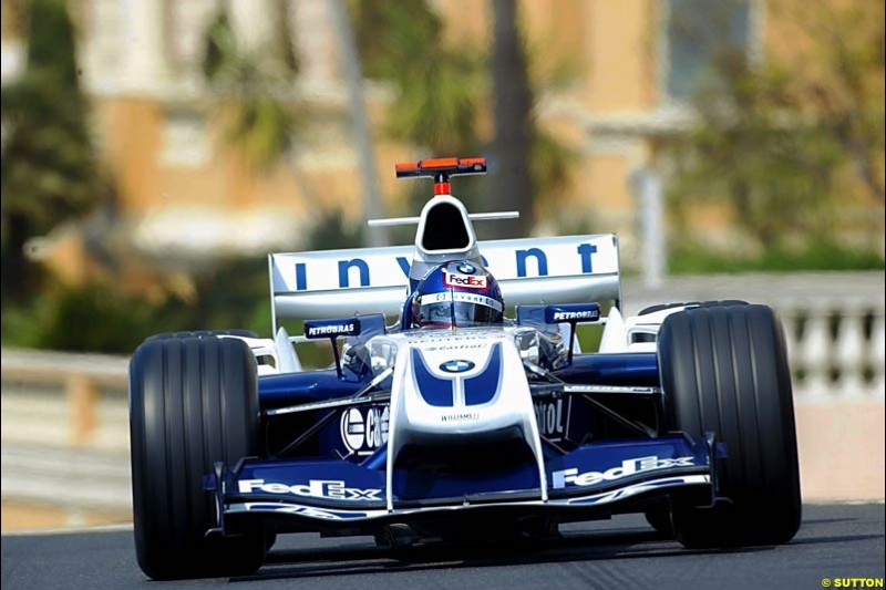 Juan Pablo Montoya, BMW-Williams,  Monaco GP, Thursday May 20th, 2004.