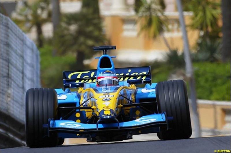 Fernando Alonso, Renault, Monaco GP, Thursday May 20th, 2004.