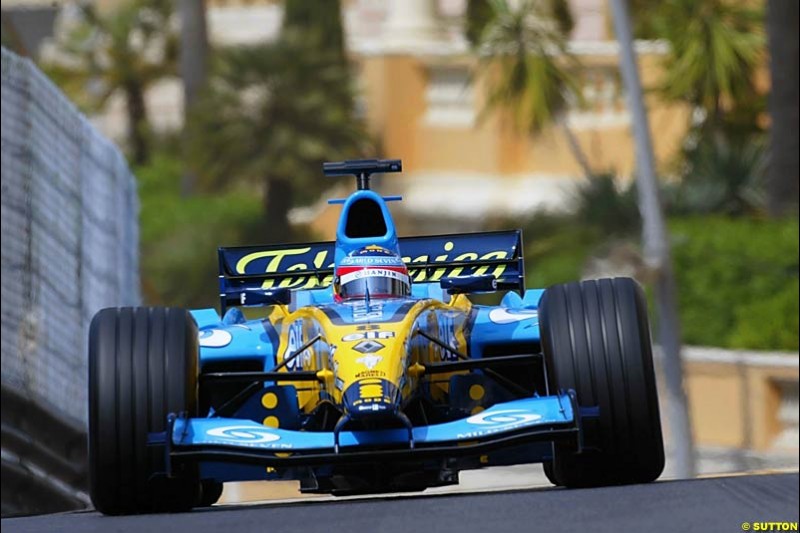 Fernando Alonso, Renault,  Monaco GP, Thursday May 20th, 2004.