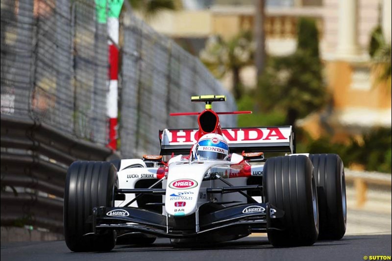 Anthony Davidson, BAR-Honda, Monaco GP, Thursday May 20th, 2004.