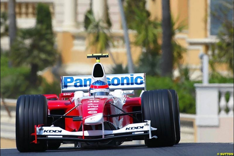 Olivier Panis, Toyota,  Monaco GP, Thursday May 20th, 2004.