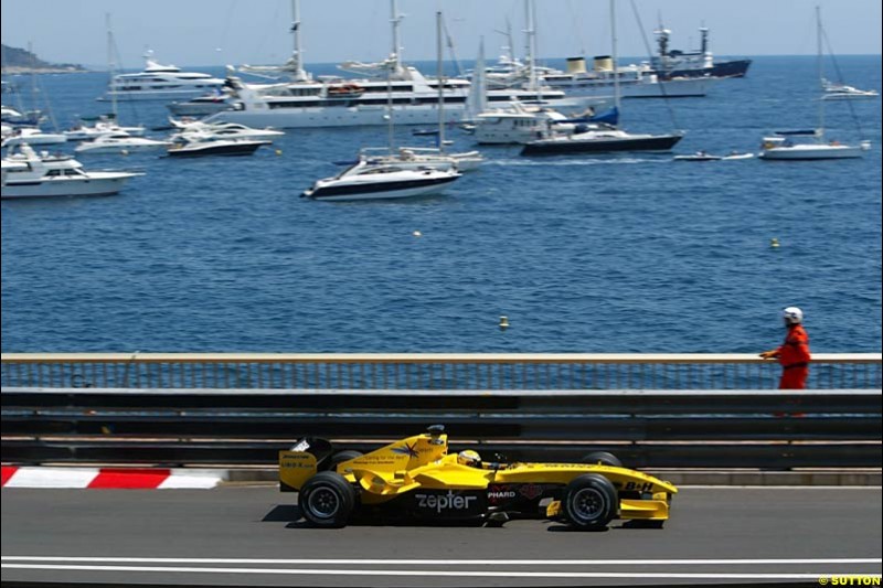 Giorgio Pantano, Jordan-Ford, Monaco GP, Saturday May 22nd, 2004.