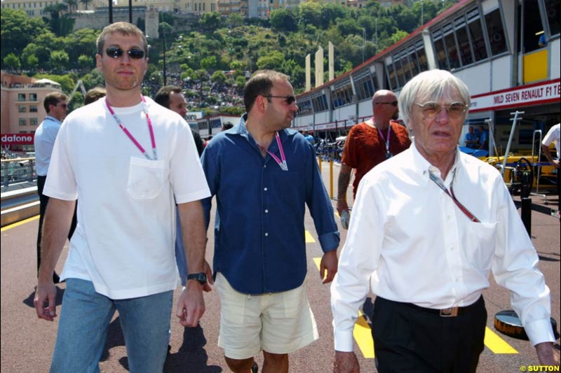 Roman Abramovich  and   Bernie Ecclestone,  Monaco GP, Saturday May 22nd, 2004.