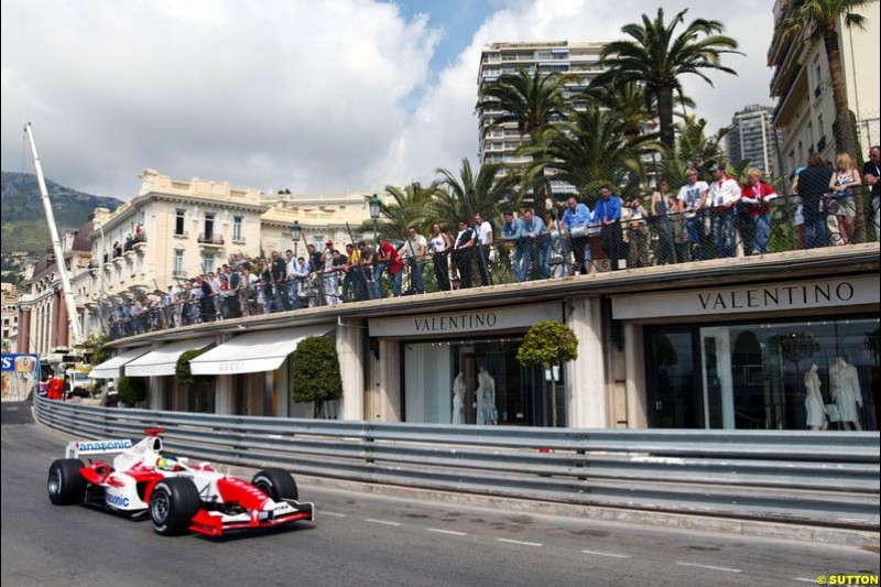Cristiano da Matta, Toyota, Monaco GP, Saturday May 22nd, 2004.