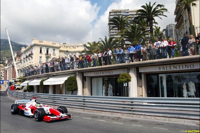 Cristiano da Matta, Toyota,  Monaco GP, Saturday May 22nd, 2004.