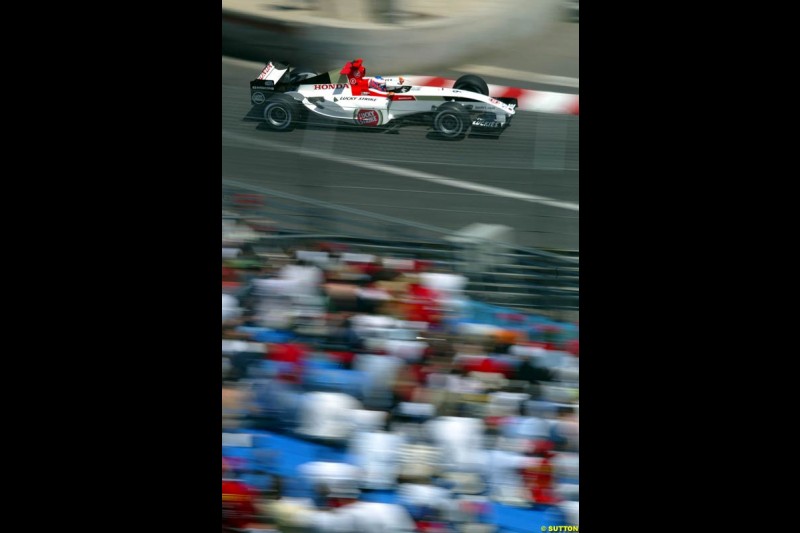 Jenson Button, BAR-Honda, Monaco GP, Saturday May 22nd, 2004.