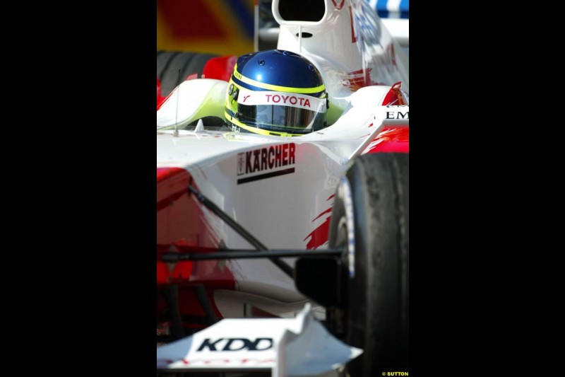 Cristiano da Matta, Toyota,  Monaco GP, Saturday May 22nd, 2004.