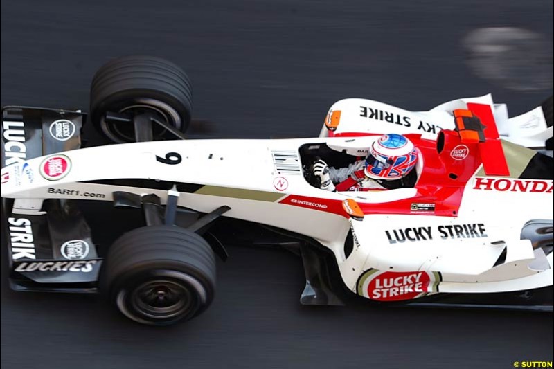 Jenson Button, BAR-Honda, Monaco GP, Saturday May 22nd, 2004.