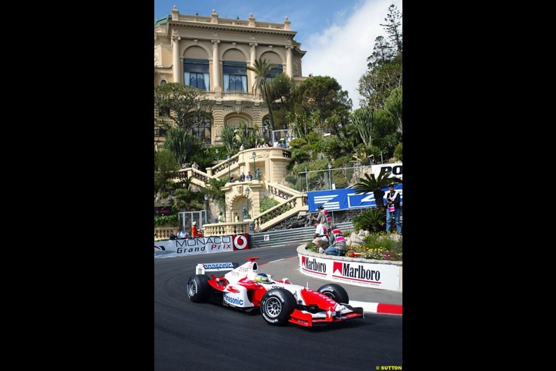 Cristiano da Matta, Toyota, Monaco GP, Saturday May 22nd, 2004.