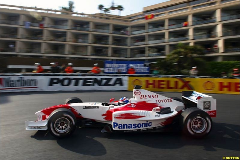 Olivier Panis, Toyota,  Monaco GP, Saturday May 22nd, 2004.