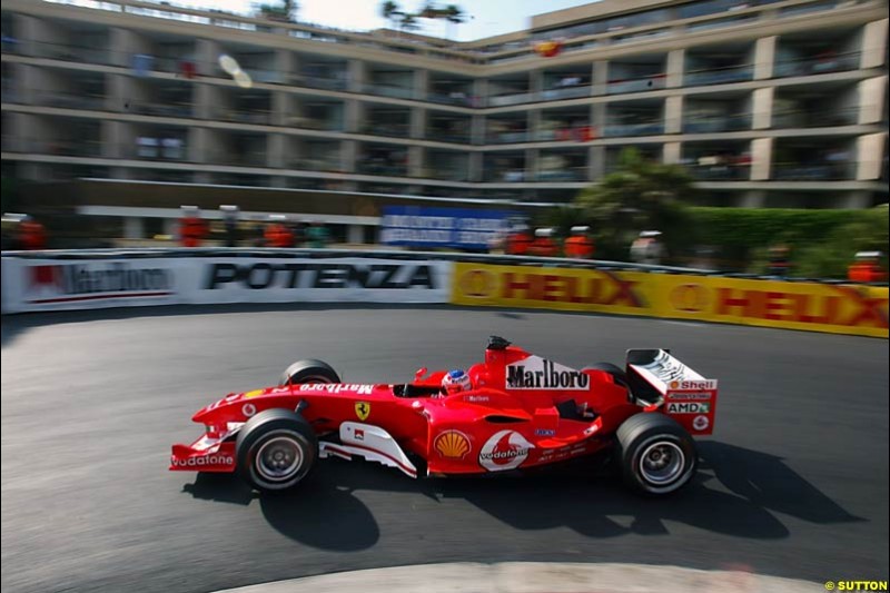 Michael Schumacher, Ferrari,  Monaco GP, Saturday May 22nd, 2004.