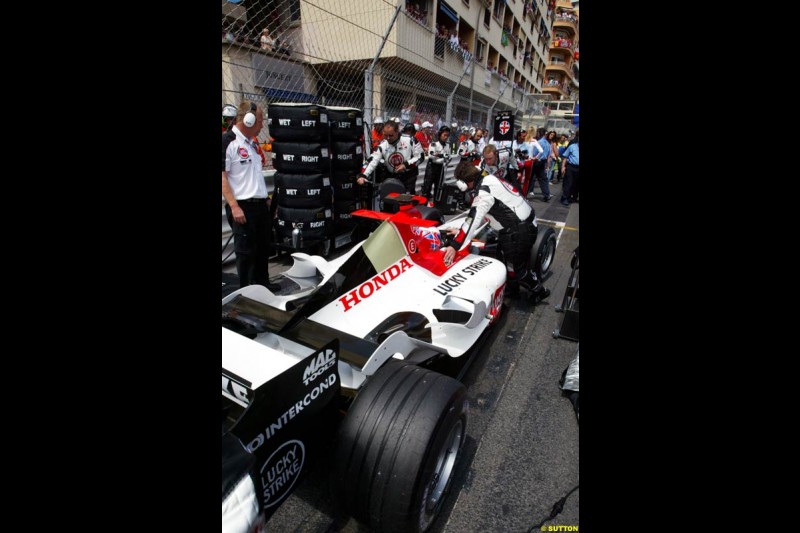 Jenson Button, BAR-Honda, Monaco GP, Sunday May 23rd, 2004.